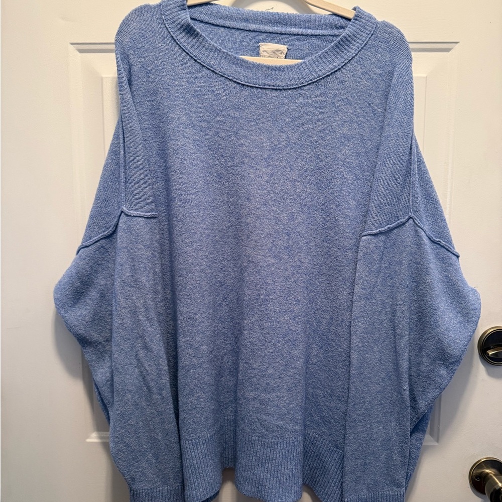 Aerie Cozy Blue Knit Sweater